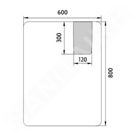 Nimco Miroirs - Miroir avec éclairage LED, 600x800 mm, aluminium ZP 25002
