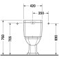 Duravit 1930 - Cuvette à poser, 355 mm x 390 mm x 665 mm, blanc - cuvette, sortie horizontale 0227090000 Duravit 1930 - Cuvette à poser, 355 mm x 390 mm x 665 mm, blanc - cuvette, sortie horizontale 0227090000