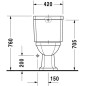 Duravit 1930 - Cuvette à poser, 355 mm x 390 mm x 665 mm, blanc - cuvette, sortie horizontale 0227090000 Duravit 1930 - Cuvette à poser, 355 mm x 390 mm x 665 mm, blanc - cuvette, sortie horizontale 0227090000