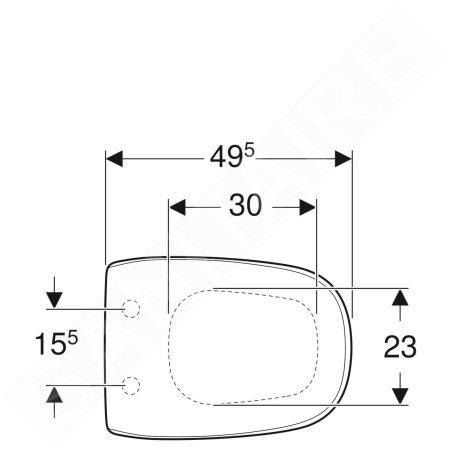 Geberit Citterio - Abattant avec softclose, blanc 500.540.01.1