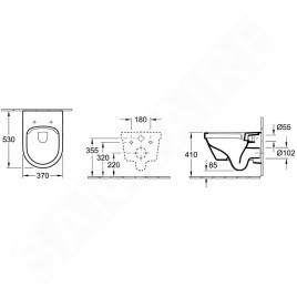 Villeroy & Boch Architectura - WC suspendu, sortie arrière, DirectFlush, blanc alpin 5684R001