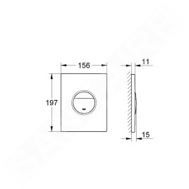 Grohe Nova Cosmo - Plaque de déclenchement, chrome mat 38765P00