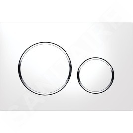 Geberit Duofix - Bâti-support pour WC suspendu avec plaque de déclenchement Sigma20, blanc/chrome poli + Ideal Standard Tesi -