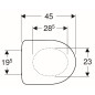 Geberit Selnova - Abattant WC, duroplast, blanc 500.331.01.1