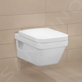 Villeroy & Boch Architectura - Abattant WC avec couvercle,Softclose, blanc 9M58S101