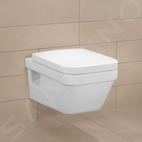 Villeroy & Boch Architectura - Abattant WC avec couvercle,Softclose, blanc 9M58S101