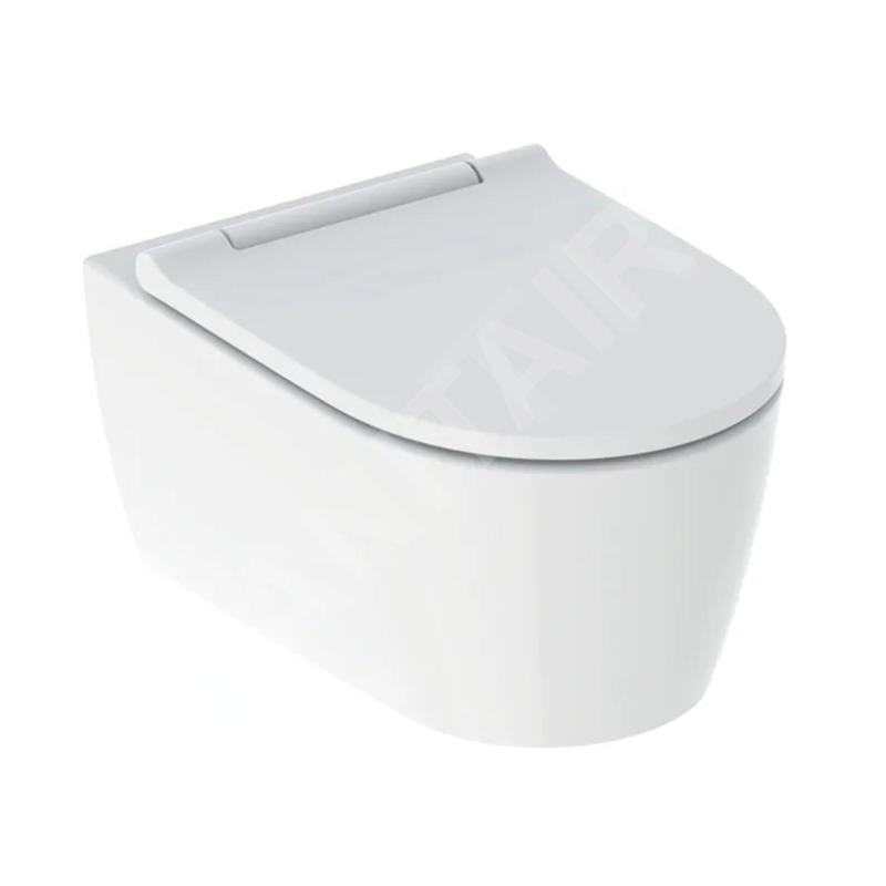 Geberit ONE - WC suspendu avec abattant SoftClose, TurboFlush, blanc mat / chrome brillant 500.202.JT.1 Geberit ONE - WC suspendu avec abattant SoftClose, TurboFlush, blanc mat / chrome brillant 500.202.JT.1
