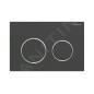 Geberit Omega20 - Plaque de déclenchement, noir mat / chrome brillant 115.085.14.1