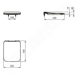 Ideal Standard Strada II - Abattant de toilette ultra-plat, Soft-close, blanc T360101