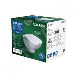 Duravit D-Code - WC suspendu, Rimless, abattant softclose, blanc alpin 45700900A1