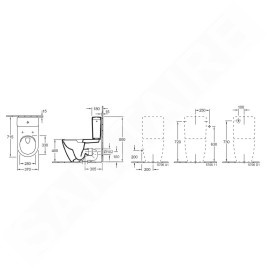 Villeroy & Boch Subway 2.0 - cuvette de WC, DirectFlush, CeramicPlus, blanc alpin 5617R0R1