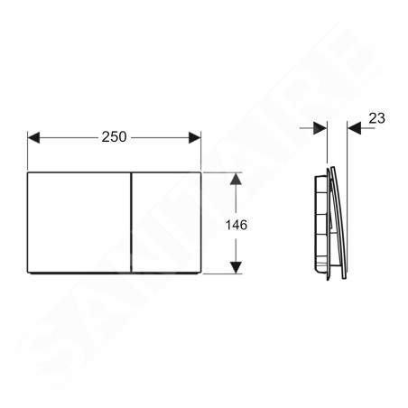 Geberit Sigma70 - Plaque de déclenchement, easy to clean, blanc mat 115.622.JT.1
