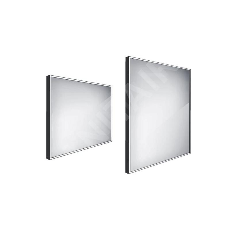 Nimco Miroirs - Miroir avec lumière LED, 800x700 mm, aluminium/noir ZPC 13003-90 Nimco Miroirs - Miroir avec lumière LED, 800x700 mm, aluminium/noir ZPC 13003-90