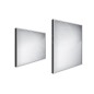 Nimco Miroirs - Miroir avec lumière LED, 800x700 mm, aluminium/noir ZPC 13003-90 Nimco Miroirs - Miroir avec lumière LED, 800x700 mm, aluminium/noir ZPC 13003-90