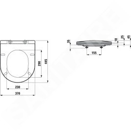 Laufen Pro - Abattant WC Slim, amovible, duroplast, blanc H8989650000001