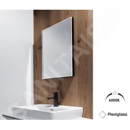 Nimco Miroirs - Miroir avec lumière LED, 800x700 mm, aluminium/noir ZPC 13003-90