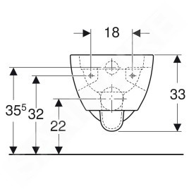 Geberit Selnova - WC suspendu, 530x360 mm, Rimfree, blanc 501.545.01.1