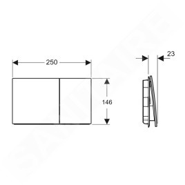 Geberit Sigma70 - Plaque de déclenchement, easy to clean, noir mat 115.622.14.1