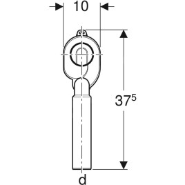 Geberit Accessoires - Siphon pour un urinoir, d 50 mm, sortie verticale, blanc alpin 152.951.11.1
