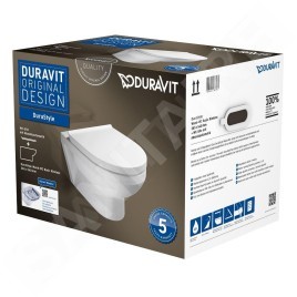 Duravit DuraStyle Basic - WC suspendu, abattant SoftClose, Rimless, blanc alpin 45620900A1