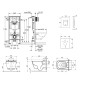 Grohe Rapid SL - Set de bâti-support, toilette japonaise et abattant Tece, plaque de déclenchement Skate Cosmo, Rimless,