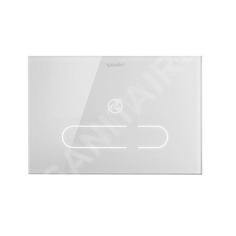 Duravit DuraSystem - Plaque de déclenchement électronique A2 pour les toilettes, verre blanc WD5003012000
