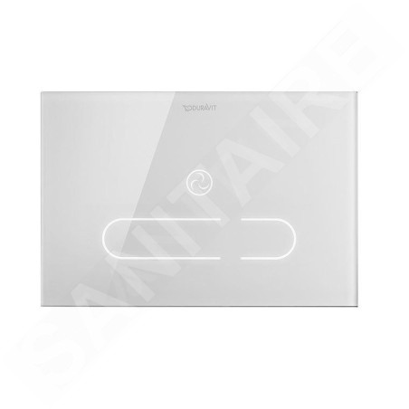 Duravit DuraSystem - Plaque de déclenchement électronique A2 pour les toilettes, verre blanc WD5003012000