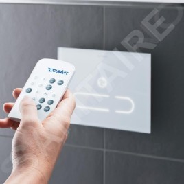Duravit DuraSystem - Plaque de déclenchement électronique A2 pour les toilettes, verre blanc WD5003012000