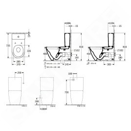Villeroy & Boch Subway 3.0 - Cuvette de WC à poser Viclean, TwistFlush, CeramicPlus, blanc alpin 4672T0R1