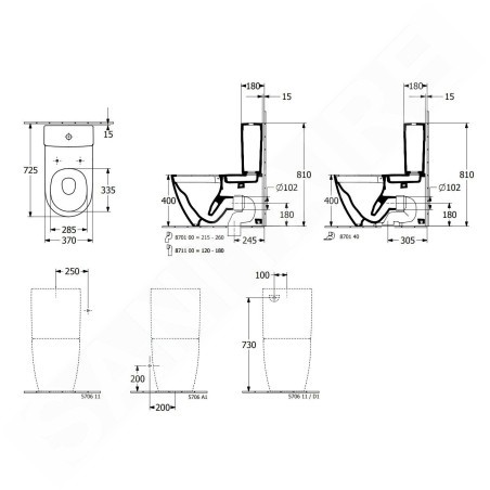 Villeroy & Boch Subway 3.0 - Cuvette de WC à poser Viclean, TwistFlush, CeramicPlus, blanc alpin 4672T0R1