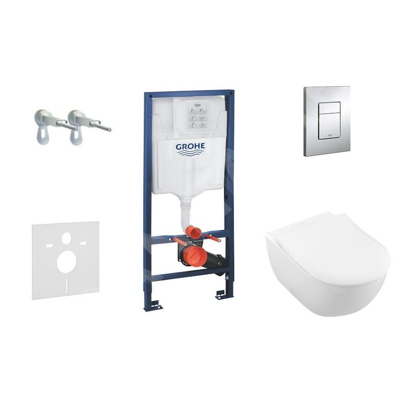Grohe Rapid SL - Ensemble bâti-support, cuvette de toilette et siège Subway 2.0, DirectFlush, SoftClose, CeramicPlus et plaque Grohe Rapid SL - Ensemble bâti-support, cuvette de toilette et siège Subway 2.0, DirectFlush, SoftClose, CeramicPlus et plaque