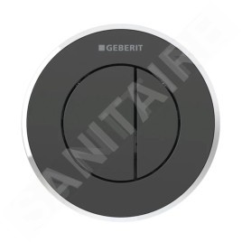 Geberit Systèmes de chasse d’eau - Déclenchement à distance type 10, pneumatique, pour rinçage double touche, noir / chrome