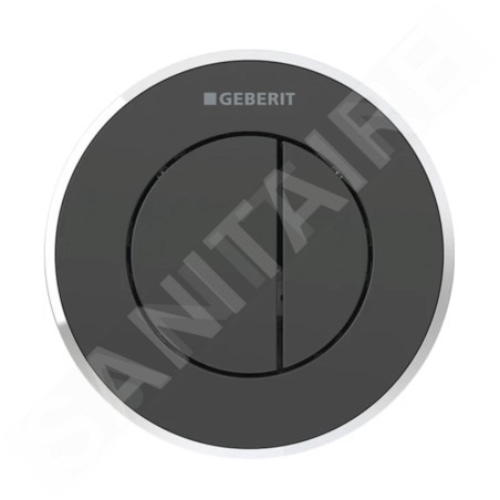 Geberit Systèmes de chasse d’eau - Déclenchement à distance type 10, pneumatique, pour rinçage double touche, noir / chrome
