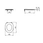 Ideal Standard Alpha - Abattant de toilettes, blanc E131901