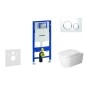 Geberit Duofix - Ensemble bâti-support, cuvette de toilette et siège ME by Starck, Rimless, SoftClose, plaque Sigma20,