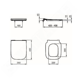 Ideal Standard i.Life B - abattant de WC, Softclose, blanc T500301