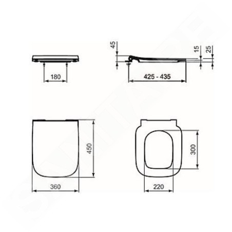 Ideal Standard i.Life B - abattant de WC, Softclose, blanc T500301
