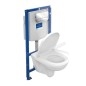 Villeroy & Boch O.novo - Ensemble de bâti-support ViConnect, cuvette et abattant, DirectFlush, SoftClosing et plaque de