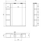 Aqualine Zoja - Miroir avec éclairage LED 600x700x120 mm, blanc KO370