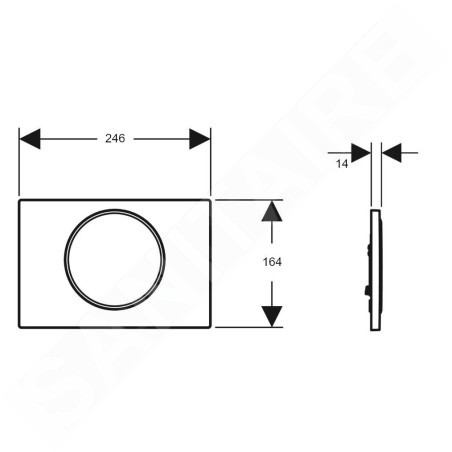 Geberit Sigma10 - Plaque de déclenchement, noir mat 115.758.16.5