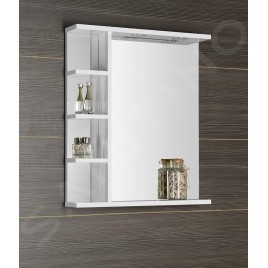 Aqualine Zoja - Miroir avec éclairage LED 600x700x120 mm, blanc KO370