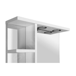 Aqualine Zoja - Miroir avec éclairage LED 600x700x120 mm, blanc KO370