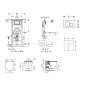 Geberit Duofix - Bâti-support pour WC suspendu avec plaque de déclenchement Sigma01, chrome poli + Ideal Standard Tesi - Geberit Duofix - Bâti-support pour WC suspendu avec plaque de déclenchement Sigma01, chrome poli + Ideal Standard Tesi -
