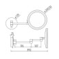 Nimco Miroir de maquillage - Miroir de maquillage mural avec éclairage LED, chrome ZK 20265-26 Nimco Miroir de maquillage - Miroir de maquillage mural avec éclairage LED, chrome ZK 20265-26