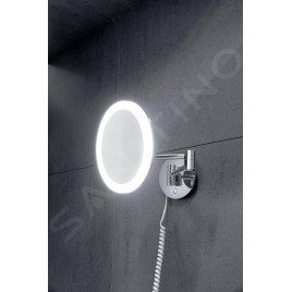 Nimco Miroir de maquillage - Miroir de maquillage mural avec éclairage LED, chrome ZK 20265-26