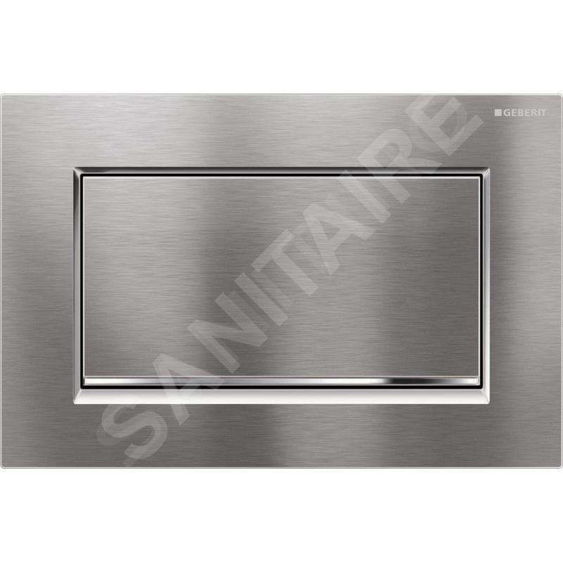Geberit Sigma30 - Plaque de déclenchement Sigma30, rinçage Start/Stop, chrome brossé/chrome 115.893.KX.1