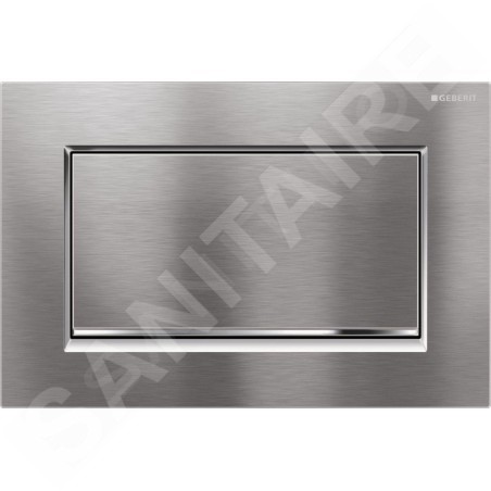 Geberit Sigma30 - Plaque de déclenchement Sigma30, rinçage Start/Stop, chrome brossé/chrome 115.893.KX.1