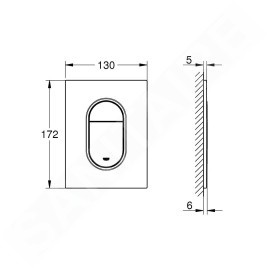 Grohe Arena Cosmopolitan S - Plaque de déclenchement, supersteel 37624DC0