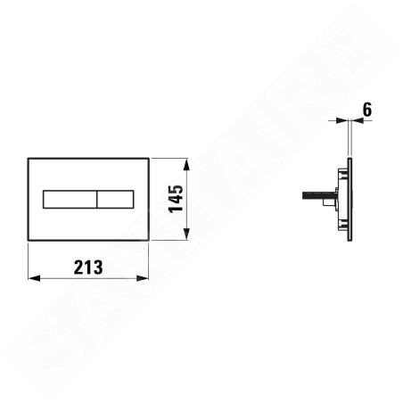 Laufen INEO - Plaque de déclenchement, chrome H9001110040001