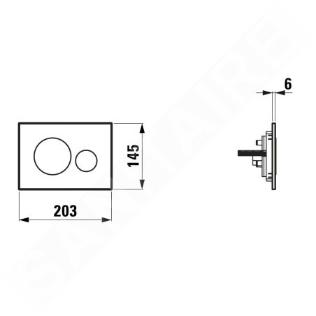 Laufen INEO - Plaque de déclenchement, blanc brillant H9001140000001